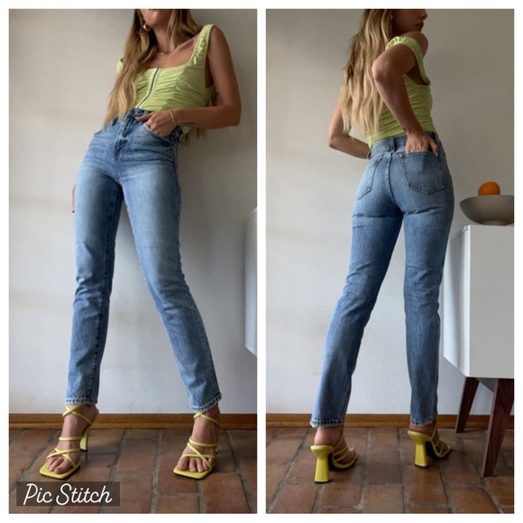 pistola Denim - Pistola Revolve Keaton Straight Leg High Rise Jeans in Play Day NWOT